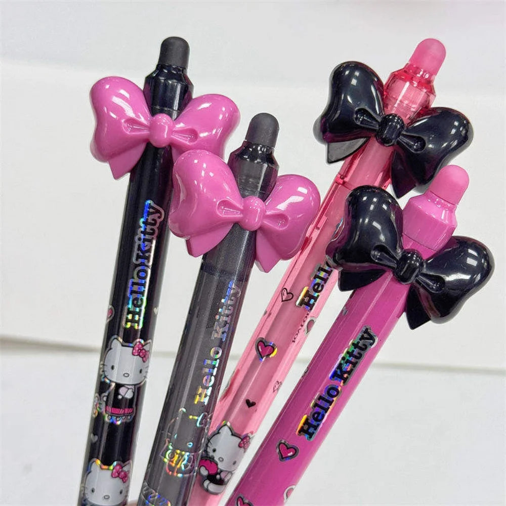 Sanrio Kuromi 0.5mm Black Gel Pen – Push-Button Cute Campus Signature Ballpoint Pen – Writing & Drawing Pen for School, Office & Gifts