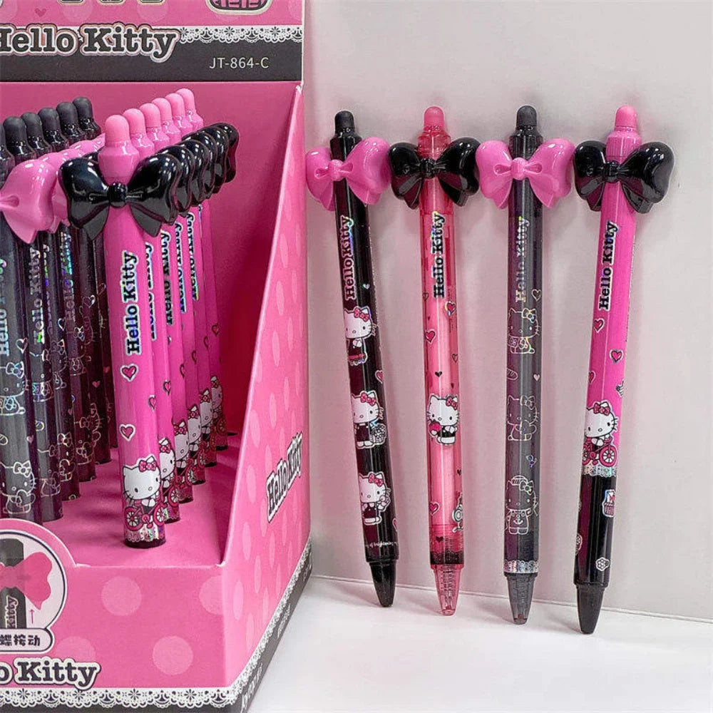 Sanrio Kuromi 0.5mm Black Gel Pen – Push-Button Cute Campus Signature Ballpoint Pen – Writing & Drawing Pen for School, Office & Gifts