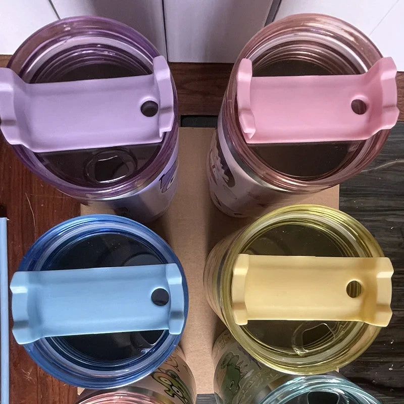 Kawaii Hello Kitty 900ML Thermos Cup Anime Sanrio Kuromi Cinnamoroll High Capacity Car Cup 304 Stainless Steel Vacuum Coffee Cup