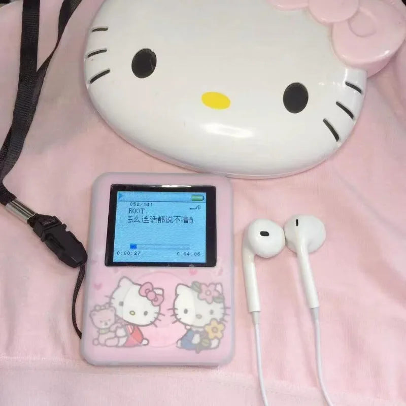 Anime Sanrio Hello Kitty Mp3MP4 Novel Music Player Student Girls Exercise Running Hearing Gift with Screen Walkman Cute Kawaii