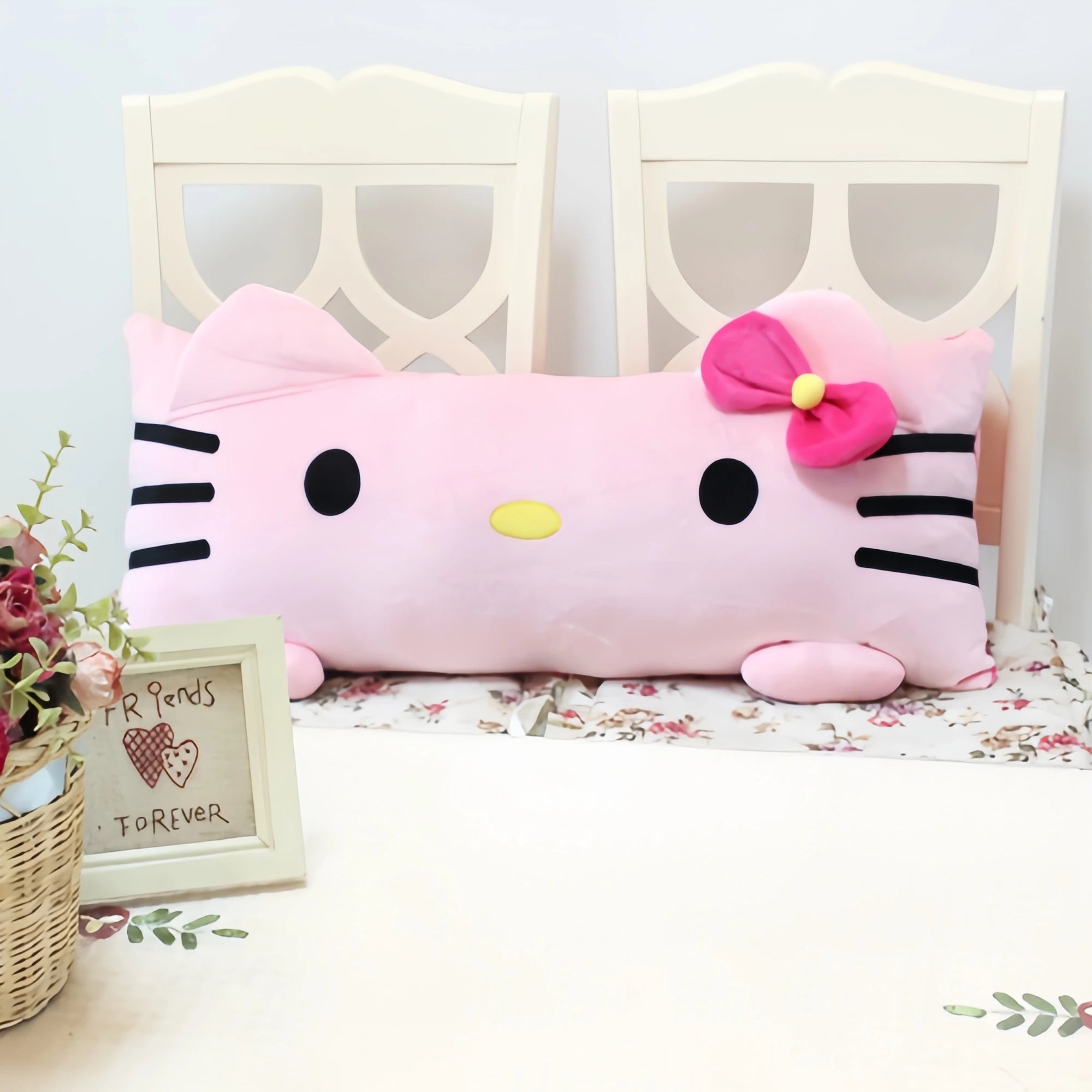 Big Size Hello Kitty Back Cushion – Soft Long Pillow for Sofa, Bed & Home Decor