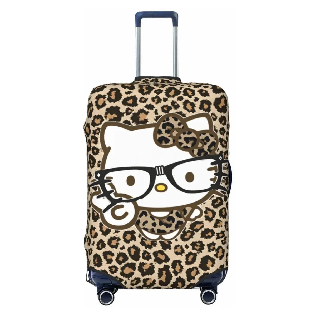 Custom Girls Kitten Classical Printing Luggage Cover Elastic Cute KT Cat Travel Suitcase Protective Covers Fits 18-32 Inch