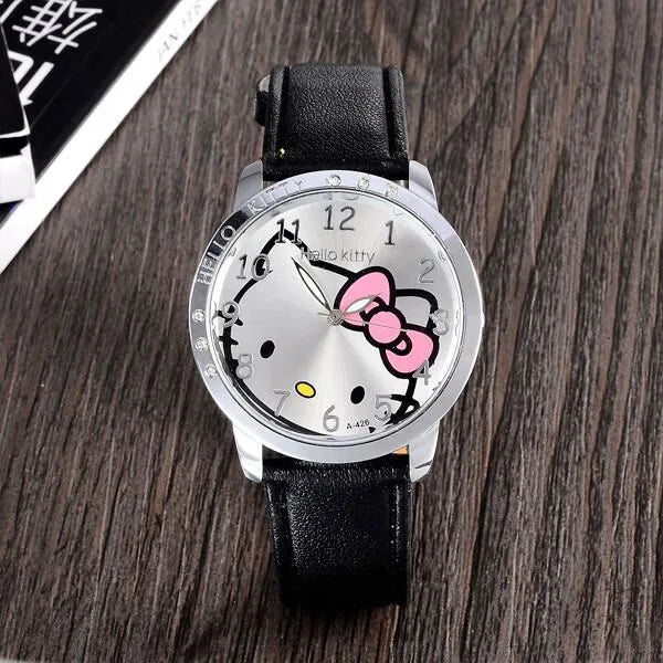 Hello Kitty Kids Quartz Watch – Cute Kawaii Waterproof Cartoon Wristwatch for Girls & Children