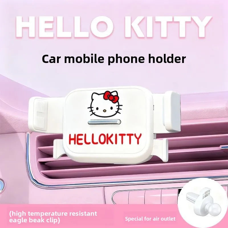 Hello Kitty Car Phone Holder – Cute Kawaii Air Vent Mount for Navigation & Hands-Free Driving
