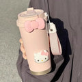 Hello Kitty Insulated Tumbler with Straw – Large Capacity Leak-Proof Travel Coffee Cup for School, Gym & Car