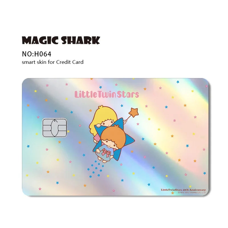 Hello Kitty & Kuromi Holographic Laser Shiny Card Skin Sticker for Debit & Credit Cards 💳🎀