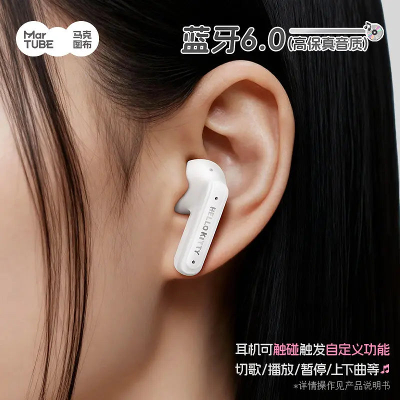 Martube Sanrio Hello Kitty Screen Display Smart Bluetooth Earbuds In-Ear Hi-Fi Sound Noise Cancelling Headset Birthday Toy Gift