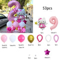 53-piece Hello Kitty-themed balloon set in pink foil and latex—perfect for baby showers, kids’ and girls’ birthdays, and holiday