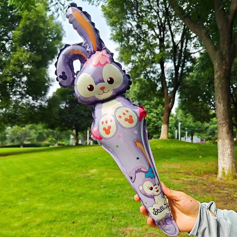 16pcs Hello Kitty Kuromi Melody Balloon Stick Foil Balloons Set Girl Happy Birthday Party Concert Atmosphere Props Gifts