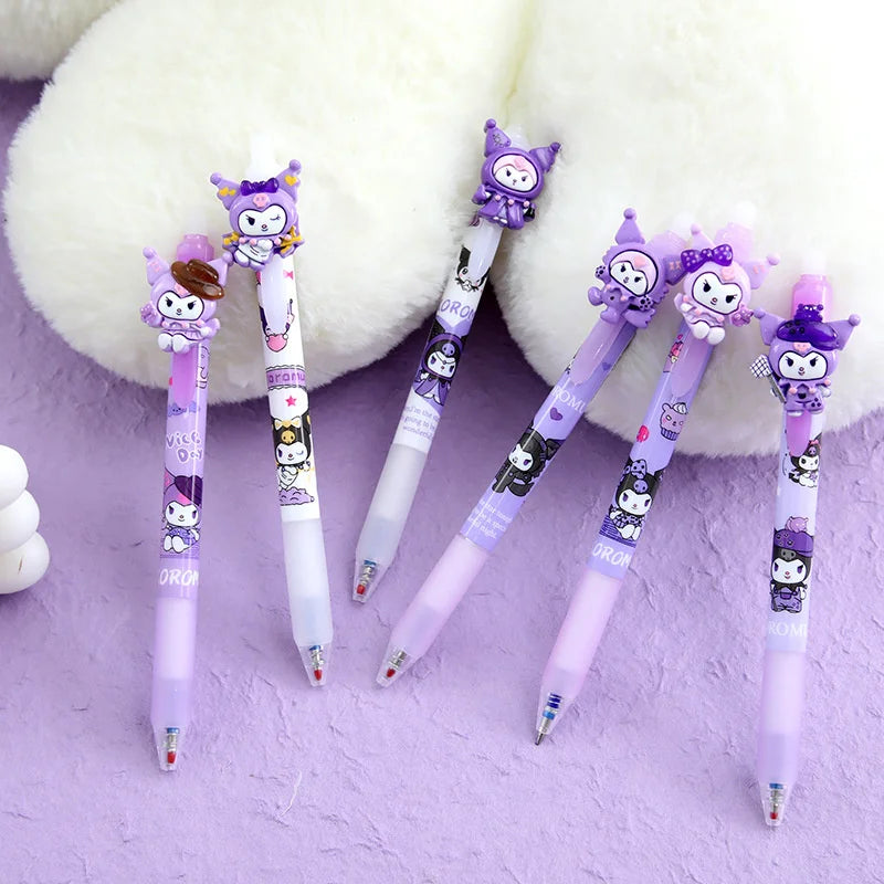 Title

6/36Pcs Sanrio Kuromi Erasable Gel Pens – Cute 0.5mm Blue Ink Neutral Pens – Kawaii Stationery for School, Office & Gifts