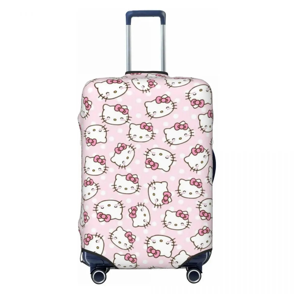 Custom Girls Kitten Classical Printing Luggage Cover Elastic Cute KT Cat Travel Suitcase Protective Covers Fits 18-32 Inch