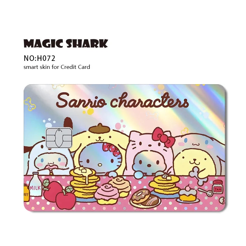 Hello Kitty & Kuromi Holographic Laser Shiny Card Skin Sticker for Debit & Credit Cards 💳🎀