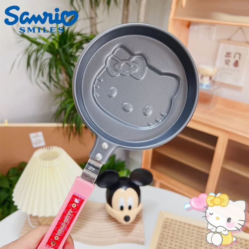 Hello Kitty Kawaii Non-Stick Frying Pan – Sanrio Anime Cartoon Muffin & Breakfast Cookware for Home & Camping