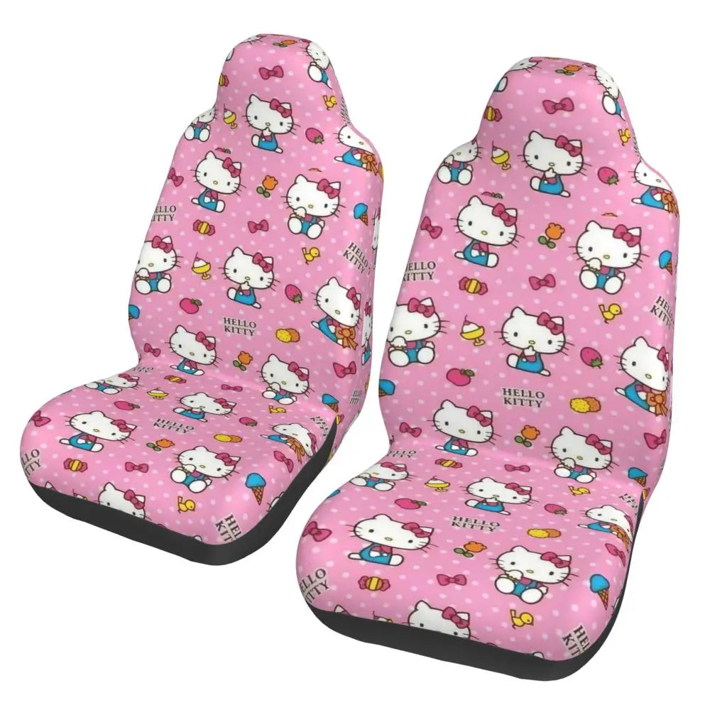 Hello Kitty Star Car Seat Cover – Universal All-Season Seat Protector for Cars, SUVs & Trucks