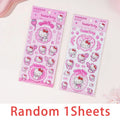 Sanrio Hello Kitty Stickers Strawberry Series 3D Droplet Decals for Phone Laptop Journal Stationery Gifts