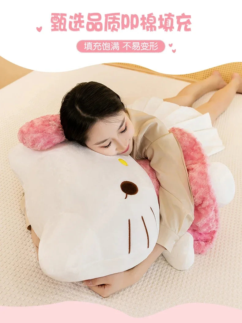 35cm Sanrio Hello Kitty Kawaii Rose My Melody Plush Toy Anime Cartoon Anime Big Size Soft Stuffed Doll Pillow Kids Birthday Gift