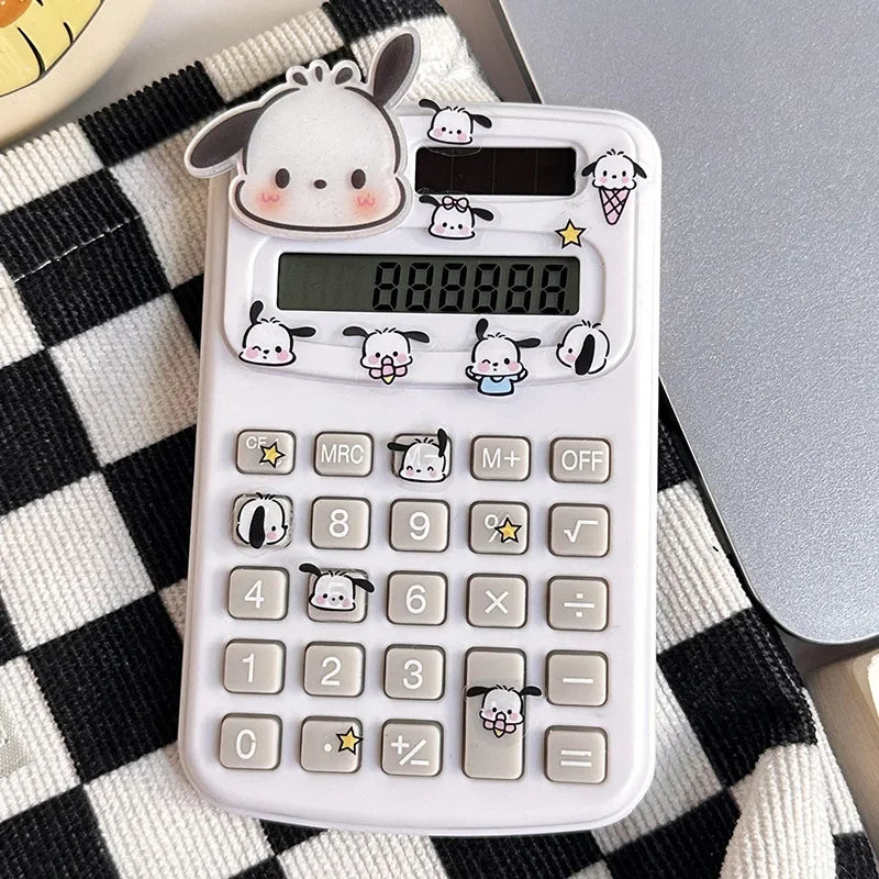 Cute Cartoon Calculator for Students Mini Portable 8-Digit Display Math Office School Supplies Accounting Tool Gift Essentials