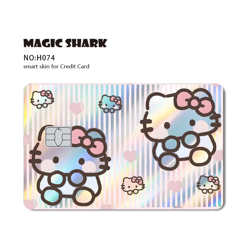Hello Kitty & Kuromi Holographic Laser Shiny Card Skin Sticker for Debit & Credit Cards 💳🎀