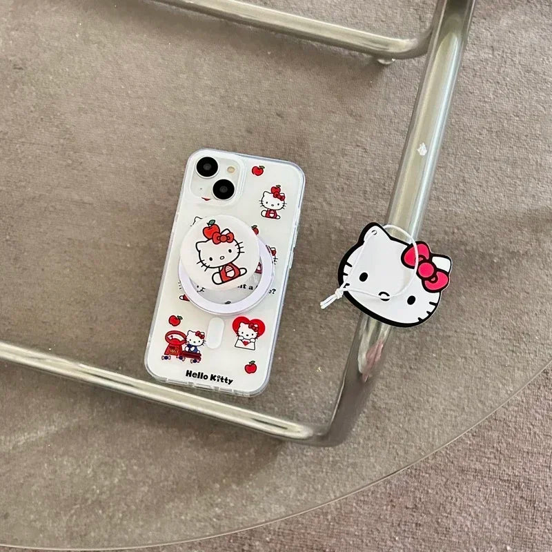 Hello Kitty MagSafe Wallet Phone Case – Magnetic Card Holder & Wireless Charging Cover for iPhone 13, 14, 15, 16 & 17 Pro Max