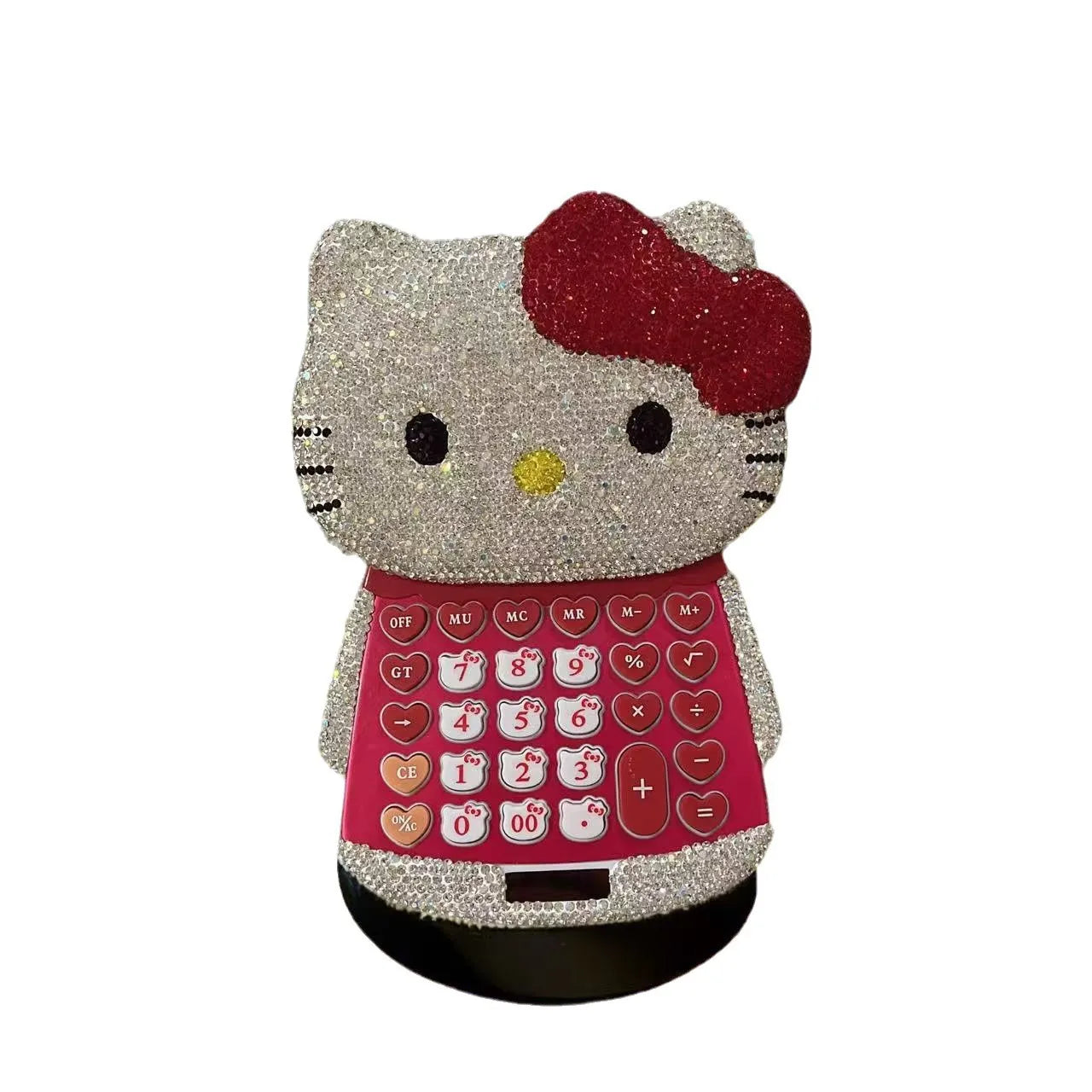 Kawaii Hello Kitty Diamond Slide Calculator – 12-Digit Cute KT Cat Stationery Computer Calculator – High-Value Office & School Gift for Students, Kids & Girls