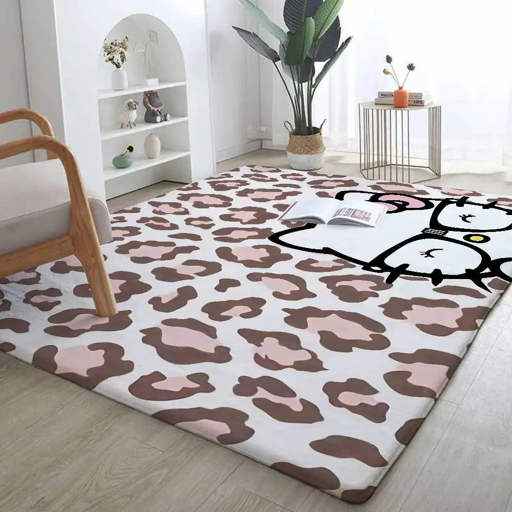 Hello Kitty Flannel Floor Mat – Cute Doormat for Bathroom, Kitchen & Entrance Home Decor