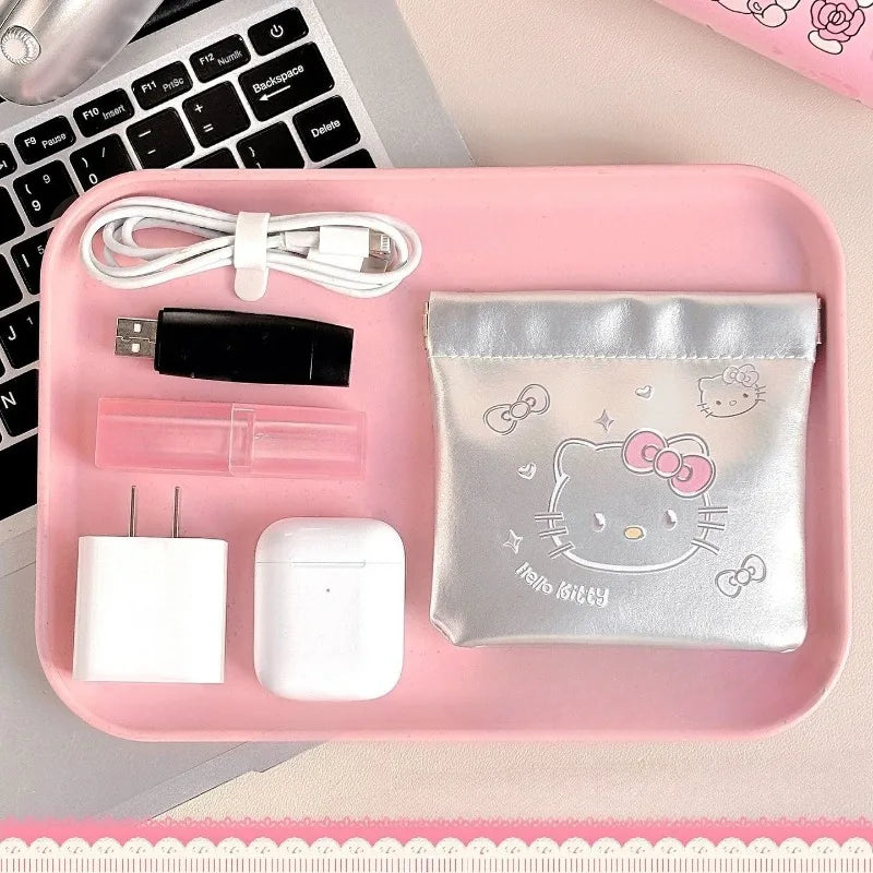 Hello Kitty Organizer Pouch – Portable Makeup, Earphone & Travel Storage Bag