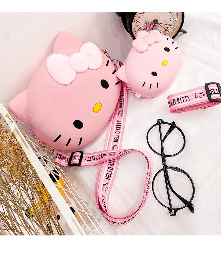 Hello Kitty 3D Crossbody Bag – Kawaii Small Messenger Phone Purse (11cm / 19cm) for Women & Girls