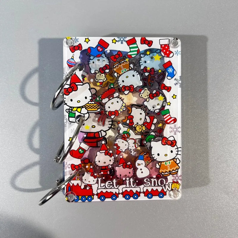 Hello Kitty Shake Book Acrylic Loose-Leaf Notebook – Cute Kawaii Cartoon DIY Student Journal – Personalized Creative Writing Book & Gift