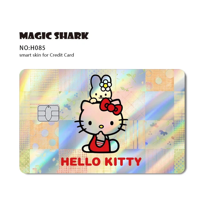 Hello Kitty & Kuromi Holographic Laser Shiny Card Skin Sticker for Debit & Credit Cards 💳🎀