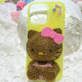 Christmas Hello Kitty Rhinestone Crystal Phone Case Chain For iPhone17 16 15 14 13 12 11Pro Max X Xs XR 7 8 Plus Transparent