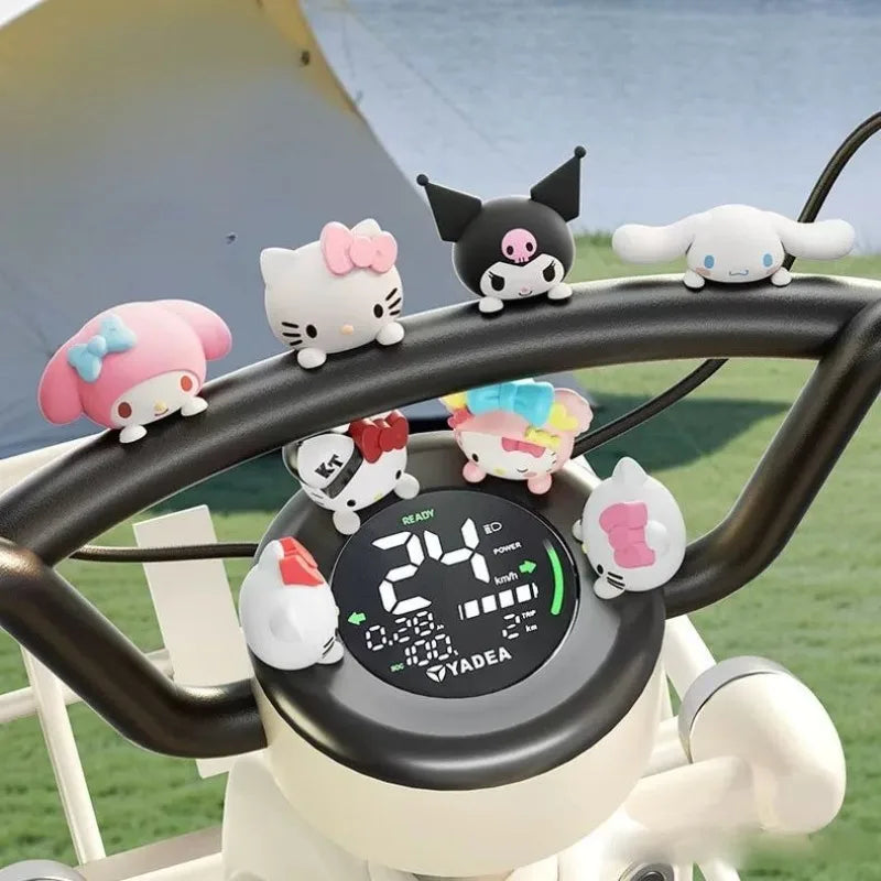 Hello kitty,My Melody & Kuromi Car Dashboard Decorations – Cute Cartoon Car Interior Accessories for Rearview Mirror, Screen & Window Decor