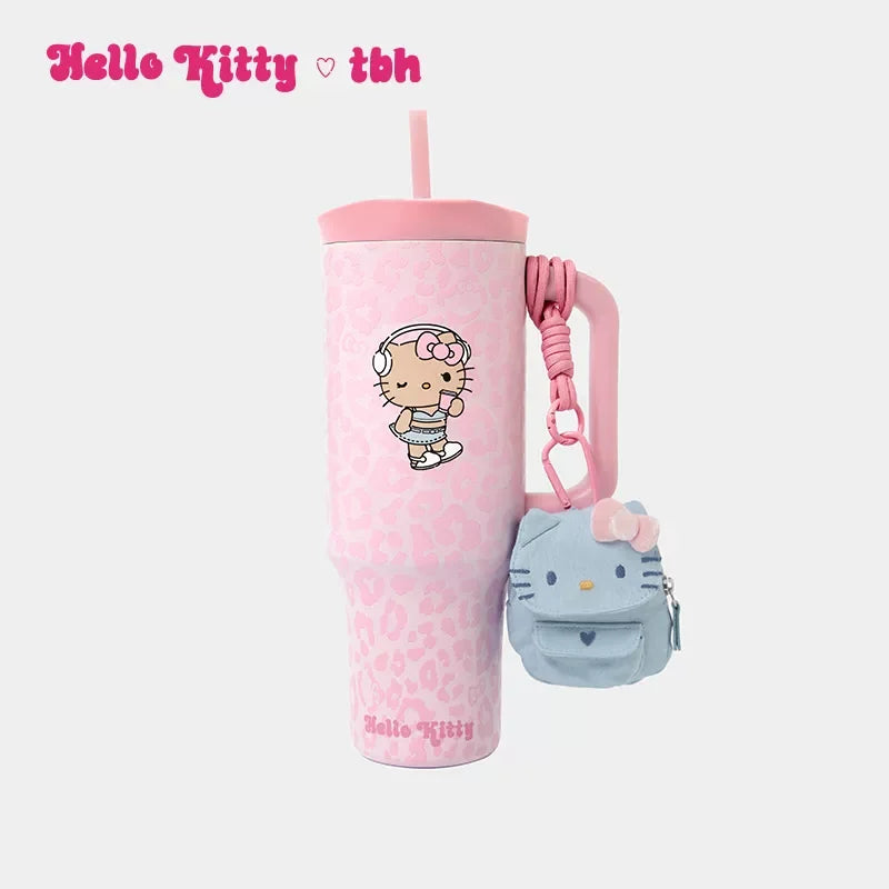 Hello Kitty Stainless Steel Insulated Travel Tumbler with Straw – Leak-Proof Cute Cup for Office, Car & Daily Use – Gift for Women & Girls