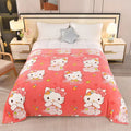 Cute Sanrio hello kitty cartoon thickened for autumn and winter snowflake fluff blanket flannel air conditioner blanket gifts