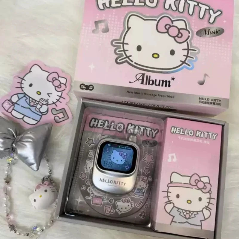 Martube Sanrio Hello Kitty Screen Display Smart Bluetooth Earbuds In-Ear Hi-Fi Sound Noise Cancelling Headset Birthday Toy Gift