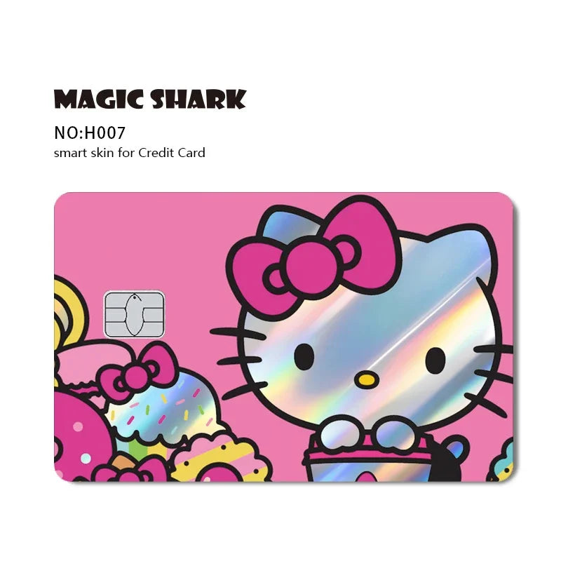 Hello Kitty & Kuromi Holographic Laser Shiny Card Skin Sticker for Debit & Credit Cards 💳🎀