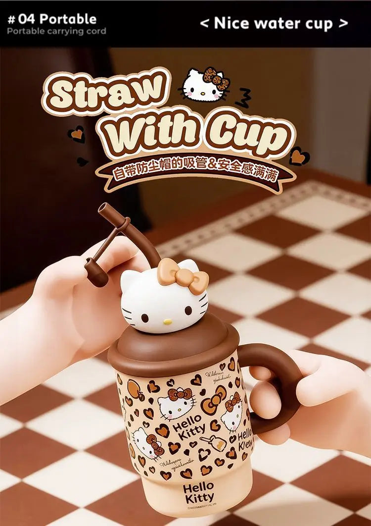 Sanrio Hello Kitty Bestie Sweethearts Birthday Gift Practical Water Cup Ice Bully Cup Lovable Fashion Send A Friend Away Cartoon