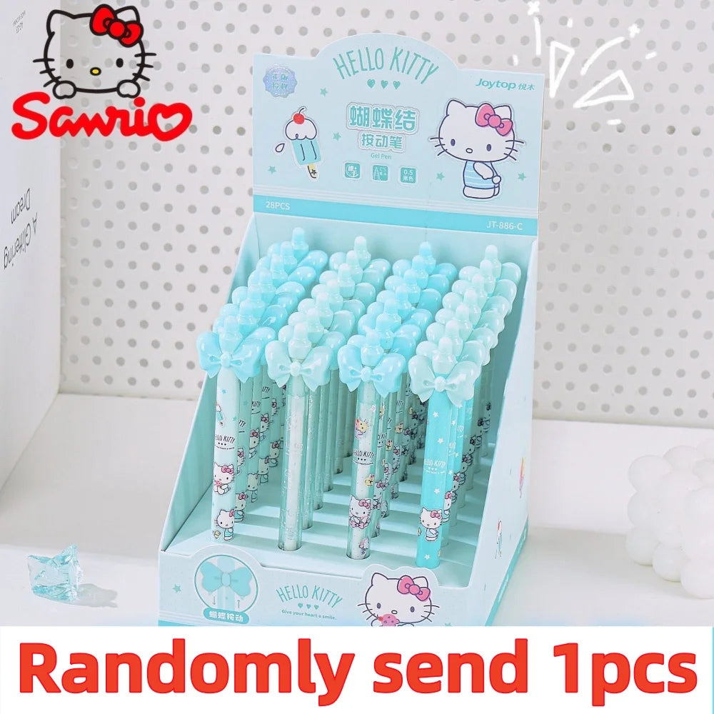 Sanrio Kuromi 0.5mm Black Gel Pen – Push-Button Cute Campus Signature Ballpoint Pen – Writing & Drawing Pen for School, Office & Gifts