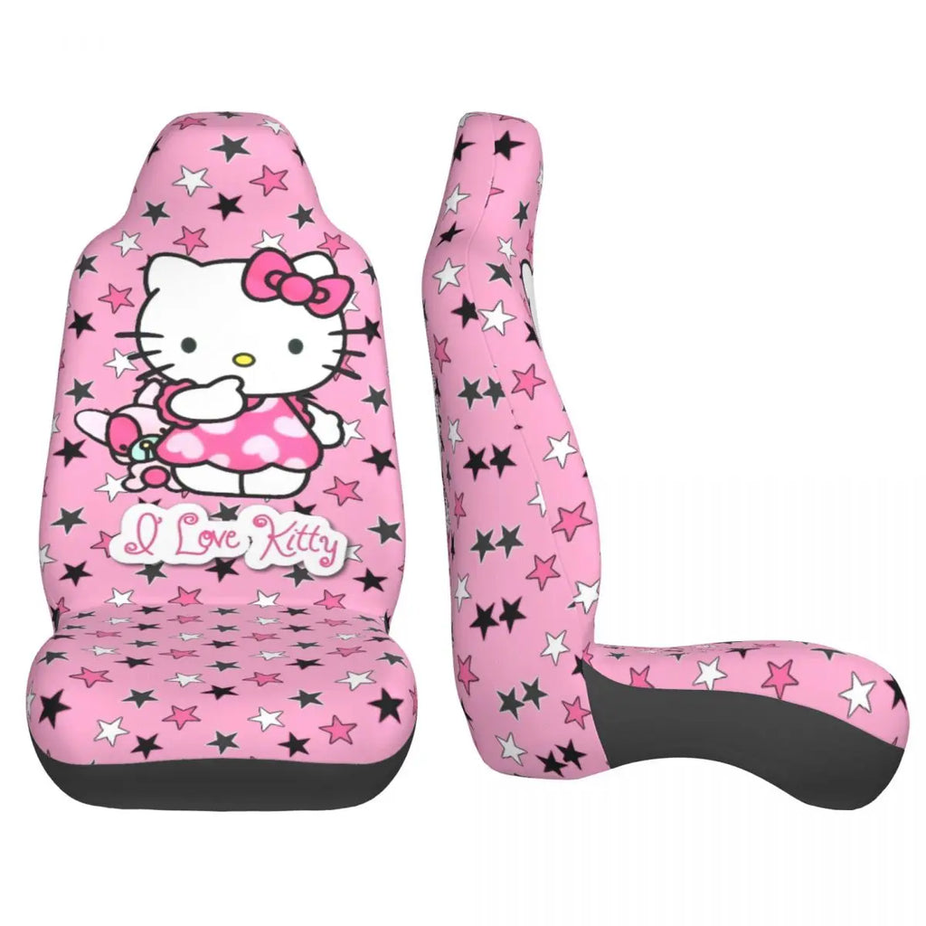 Hello Kitty Star Car Seat Cover – Universal All-Season Seat Protector for Cars, SUVs & Trucks