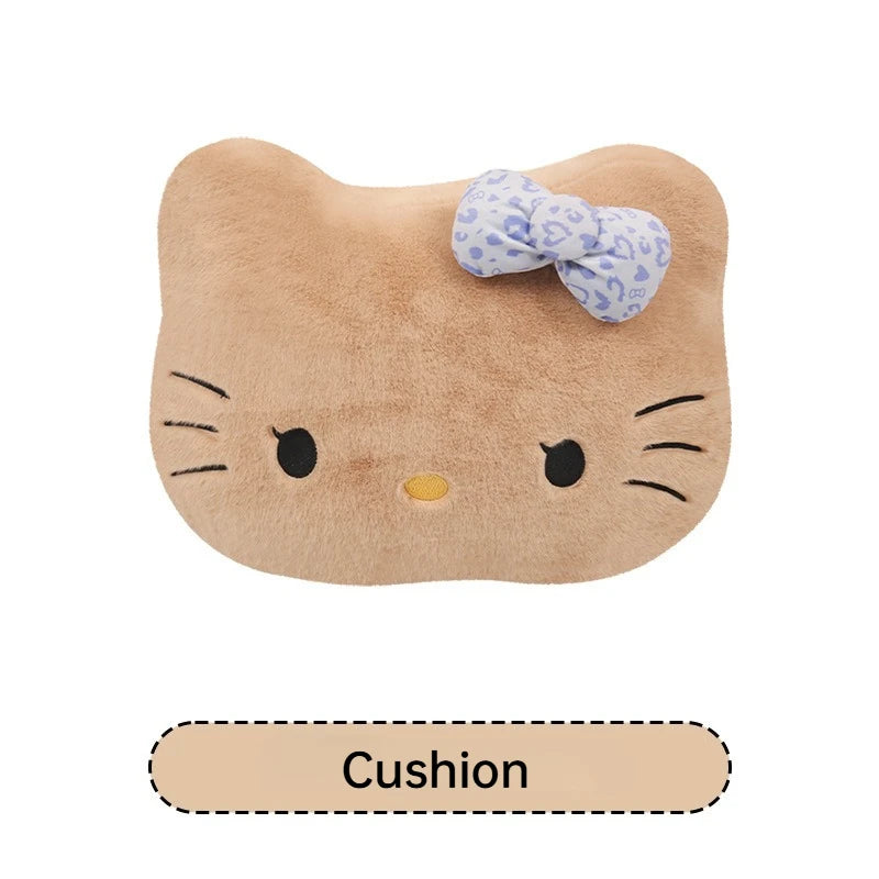 Hello Kitty Car Neck & Lumbar Support Pillow Set – Cute Cartoon Headrest Cushion for Travel & Driving Comfort