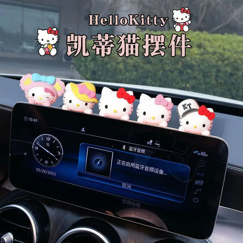 Sanrio Hello Kitty 3D Car Air Freshener Ornament - Kawaii Cute Motorbike Desk Decoration Gift for Girls Birthday Present